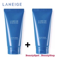 ❤️2026 Expiry❤️ Laneige Homme Active Water Foam Cleanser 150ml x 2pcs - Laneige men cleanser, Laneige Homme Cleanser