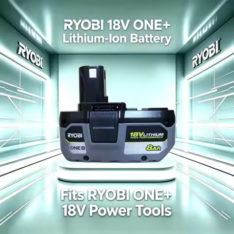 RYOBI ONE+ 18V 8Ah High Capacity Lithium Ion Replacement Battery Compatible With All RYOBI ONE+ 18V 