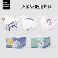 READY STOCK!!【 RUMI FUTURE】=INDIVIDUAL PACK= 3D Kids Disposal Mask (Soft Earloop) 3D熔喷布儿童口罩