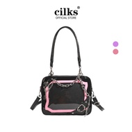 CILKS Clear Ita Bag Anime Y2K Baddie Shoulder Crossbody Sling Bag Chain Badge Student Handbag Beg Ta