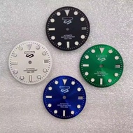 [New 35] New Style NH35 Dial 28.5mm Green Luminous Diving Watch NH36/4R35/4R36 Prefix Watch Accessor