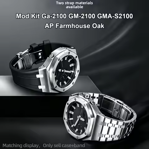 GM2100 Ap Metal Mod Kit For Casio G-shock Ga-2100 GM-2100 GMA-S2100 Farmhouse Oak Bezel Steel Watch 