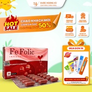 Fe Folic Lipofer Organic Iron Pills - Nourishes Blood, Reduces Anemia, For Women & Pregnant Women, P