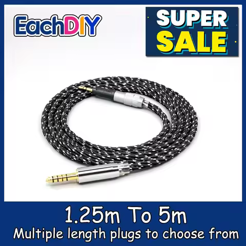 OCC Mixed OFC Twisting Nylon Earphone Cable For Audio Technica ATH-M50x ATH-M40x ATH-M70x ATH-M60x L