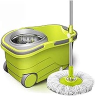 YWAWJ Rotating Mop and Bucket-floor Mop System with Built-in Detergent Dispenser Can Separate Clean and Dirty Water,Thus Making The Floor Cleaner