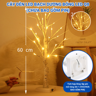Đèn led trang trí hình cây Bạch Dương trang tri tết 2025 noel quán Coffee decor phòng siêu lung linh