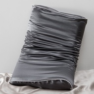 Sarung bantal lateks sutera tulen premium 19mm dua sisi, bantal tinggi-rendah berbentuk gelombang 40