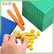[APJ] Ten Blosplete Set Kids Math Plaything Math Blos Plastic Base Ten Set Cube Kids Math Plaything 