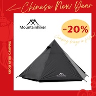 Mountainhiker Black Pyramid Tent Tower Type Black Polyester Camp Rainproof Tent