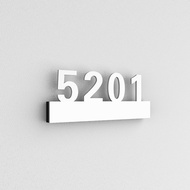 Door Unit Number Door Number Signage HDB White Office Glass Door Signage House Number Plate Outdoor 