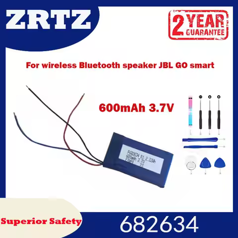600mAh 3.7V New High-Quality 682634 Battery For wireless Bluetooth speaker JBL GO smart+Free Tools