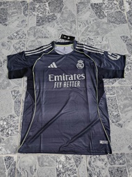 เสื้อบอล Real Madrid 25/26 เสื้อเยือน เรอัล มาดริด สำหรับแฟนบอล เกรดพรีเมียม คุณภาพสูง
