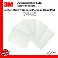 3M 7445 Scotch-Brite Light Cleansing Hand Pad/ Finer than 7447 / Excellent for fine finishes/ Light 