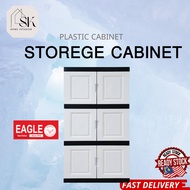EAGLE BRAND WHITE 3 Tier/Plastic Cabinet /kitchen cabinet/Almari/Almari Baju/Almari Serbaguna