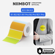 NIIMBOT Pure Colour Label Sticker for B1 B2 B21 B1 Pro B2 Pro B21 Pro B31 B4 Thermal Solid Color Wat