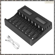 [L W H Y] Battery Charger LCD Display Smart Intelligent 8-Slot Chargers for AA/AAA NiCd NiMh Recharg
