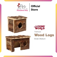Living World Tree House Real Wood Cabin Small Rumah Hamster 仓鼠兔子天竺鼠木屋 | 小动物木屋 （现货)