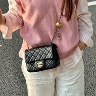 經典不敗🥂🈶購證99新🆕Chanel黑金金球方胖子單肩斜跨包