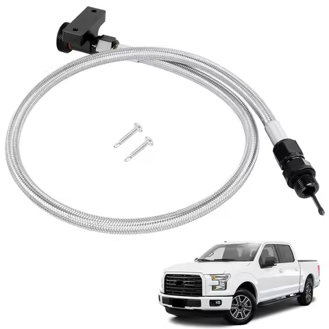 22200 Engine Oil Dipstick Aluminum Braided Automatic Transmission Locking Dipstick for Ford F150 201