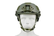 2館 WST-AF 二合一 戰術頭盔 綠 ( 軍用生存遊戲鎮暴警察軍人士兵鋼盔頭盔防彈安全帽護具海豹運動自行車滑板