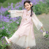Girls Hanfu 2026 New Chinese Style Chinese Style Ancient Style Skirt Spring Thin Style Children's An