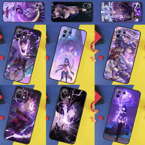 Raiden Shogun Genshin Impact Case For Xiaomi 15 Ultra 13 14 14T 11T 12T 13T Pro POCO X7 Pro X3 X5 X6