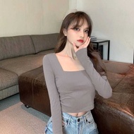 Fiore Square Longsleeve Crop Top for Women (LD 84, P 44)