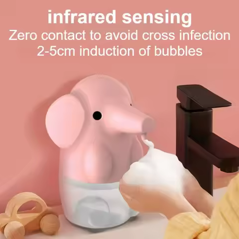 Automatic Foaming Cute Elephant Soap Dispenser Touchless Hand Soap Dispenser Rechargeable Dish Soap 