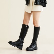 Queena柔軟牛皮個性厚底長靴 女靴 手工 女鞋 長靴 大尺碼