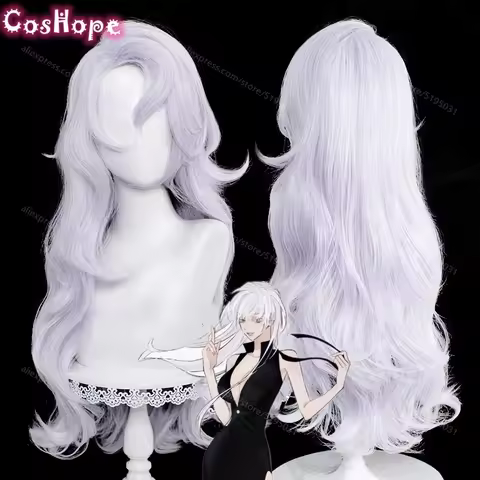 Gojo Satoru Female Cosplay Wig 70cm Silver Purple Wig Anime Heat Resistant Synthetic Wigs for Hallow