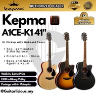 KEPMA A1CE 40 inch Grand Auditorium Semi Acoustic Guitar w K1 EQ ( A1CE-K1 /  A1C 40 / A1C-40 )