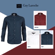 GUY LAROCHE (BAB6201P0) เสื้อเชิ้ต คอจีน สีพื้น ปักโลโก้