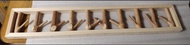 全新 掛牆架 原木去皮 100 X 17cm 10鈎 衣帽架 裝飾 送IKEA掛鈎