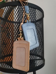 擦蠟皮－真皮手作識別證套