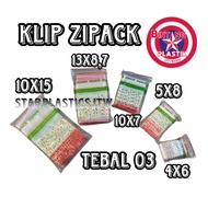 S[Pack of 100pcs] PE Plastic Medicine Clip ZIPACK POLOS Screen Printing/ 4x6 5x8 10x7 13x8.7 10x15 1