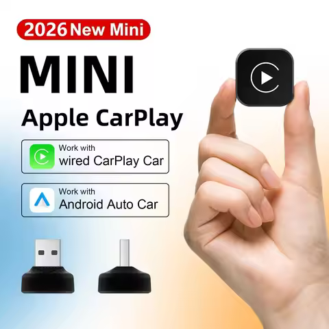 2026 NEW Mini 2-in-1 Wireless CarPlay Android Auto Adapter 5G WiFi BT 5.0 Plug And Play For 99% Fact