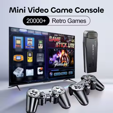 Video Game Console 20000+ Retro Games Handheld Console M8 Double Wireless Controller 64G 9 Emulators