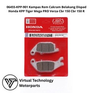 HONDA 06455-KPP-901 Rear Disc Brake Pads Dispad KPP Tiger Mega PRO Verza Cbr 150 Cbr 150 RHONDA