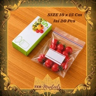 Refrigerator Plastic Bag 19 x 15 Cm Contents 20 Pcs Reusable Plastic Vegetable Storage