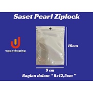 ZIPLOCK CLIP PLASTIC 9x16 PEARL WHITE ZIPLOCK SACHET PACKAGING PLASTIC