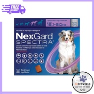 Nexgard Spectra for Large Dogs 15.1 to 30 Kg (Purple) 3 Chews