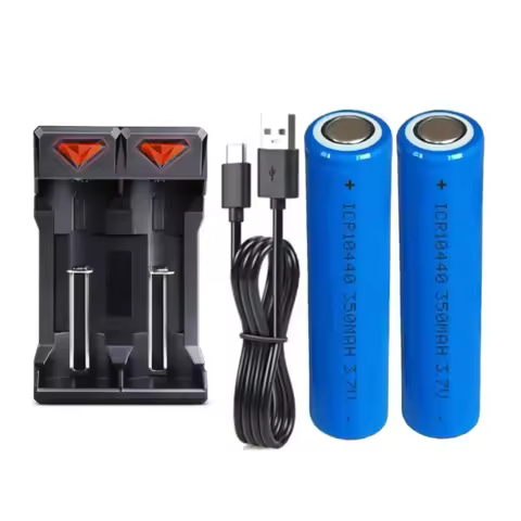 10440 3.7V 350mAh Li-ion Battery Rechargeable for Multiple Devices, Microphone, Flashlight, Toys, RC