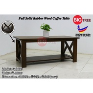 Big Tree Full Solid Wood Coffee Table / Full Rubber Wood Coffee Table / Meja Kopi Full Solid Kayu / Meja Kopi Murah
