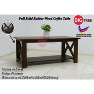 Big Tree Full Solid Wood Coffee Table / Full Rubber Wood Coffee Table / Meja Kopi Full Solid Kayu / 