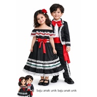 BAJUANAKUNIK MEXICO COUNTRY/ FIESTA CHILDREN'S COSTUME/ SOMBRERO COSTUME/ COUNTRY COSTUME/ ARTS STAG