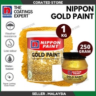 Nippon Paint (250Gram / 1Kg) Gold Paint Water-Based Acrylic Paint for Interior &amp; Exterior (Cat Warna Emas)