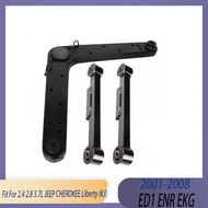 3pcs Rear Upper & Lower Control Arm Kit Fit 2.4 2.8 3.7 L ED1 ENR EKG Diesel Gasoline 01-08 For JEEP