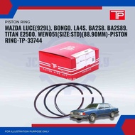 Cincin Piston- Mazda Luce (929L). Bongo. LA4S. BA2S8. BA2S89. TitanE2500. WEW051(Size:Std)(88.90mm)-