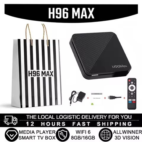 H96 Max Android14 Smart Home Theater TV Box Allwinner H313 Google Assistant Netflix Streaming Blueto