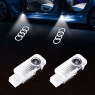 2pcs Car Door Lights Logo Projector HD Welcome Lights For Audi A4 A5 A6 A7 A8 C7 C6 C5 B5 B6 B7 B8 B